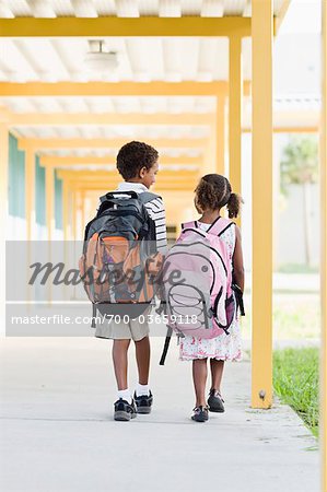 Back To School Brother Sister Stock Illustration - Download Image Now -  Back to School, Bag, Black Color - iStock