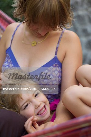 Mother and Daughter in Hammock