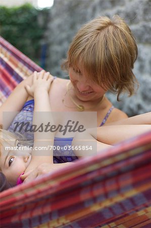 Mother and Daughter in Hammock