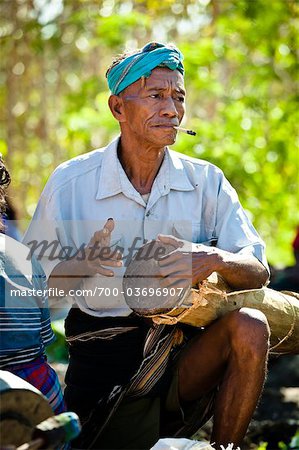 Musician at Padadiwatu Market, Sumba, Indonesia