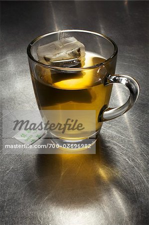 Green Tea in Glass Mug