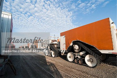 Large Tracked Vehicles, Prudhoe Bay, Alaska, USA