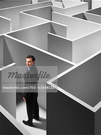 Businessman in Maze