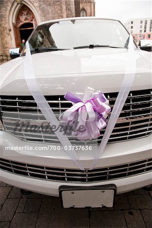 Limousine Decorated for Wedding