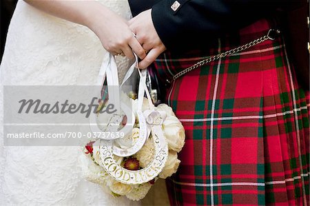 Bride and Groom at Scottish Wedding