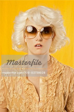 Portrait of Women in 1970's Style