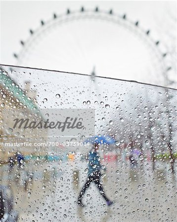 London Eye Through Car Window, Lambeth, London, England