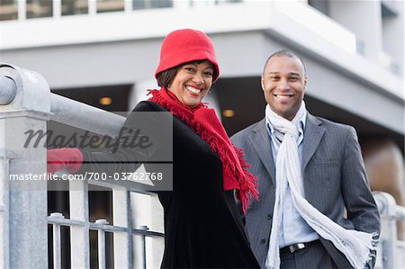 Couple Outdoors in Urban Setting
