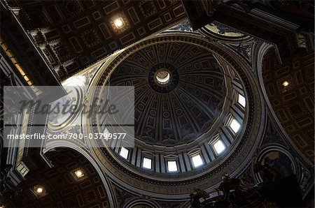 Interior of St Peter's Basilica, Vatican City, Rome, Italy