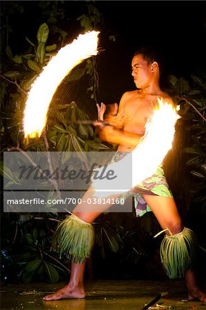 Traditional Fire Dancer at Liku'alofa Resort, Liku'alofa, Tongatapu, Kingdom of Tonga