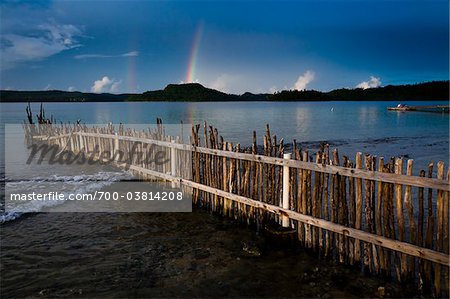 Rainbow and Fence, Vava'u, Kingdom of Tonga