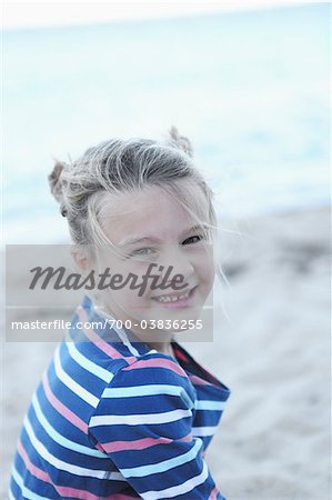 Portrait of Girl on Beach