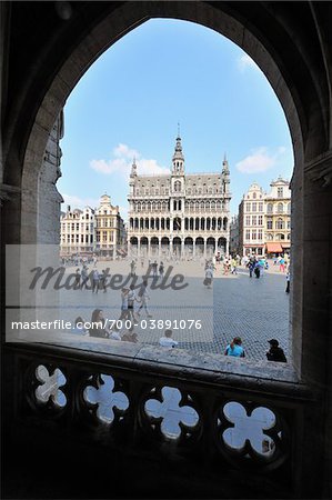 View of Maison du Roi from Balcony, Grand Place, Brussels, Belgium