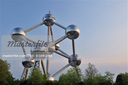 Atomium at Dusk, Brussels, Belgium