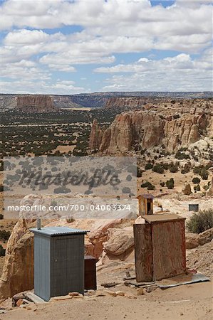 Outhouses at Acoma Pueblo, Cibola County, New Mexico, USA