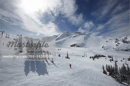 Ski Lift and Ski Hill, Whistler Mountain, Whistler, British Columbia, Canada