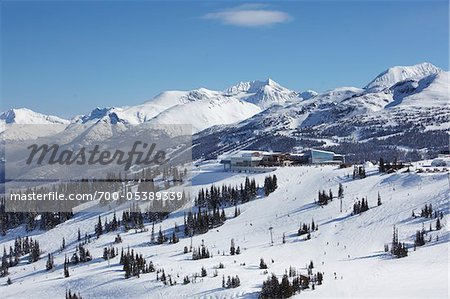 Chalet and Ski Hill, Whistler Mountain, Whistler, British Columbia, Canada