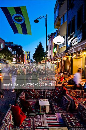 Restaurants in Sultanahmet District, Istanbul, Turkey