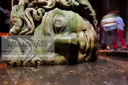 Medusa Head, Basilica Cistern, Istanbul, Turkey