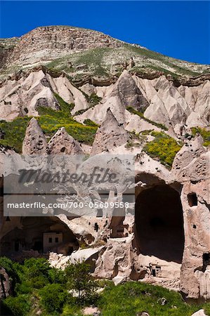 Dwellings at Zelve Archaeological Site, Cappadocia, Nevsehir Province, Turkey
