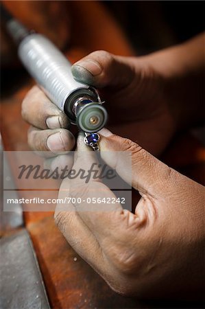 Jewellery Maker Filing Ring, Kandy, Central Province, Sri Lanka