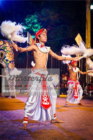 Chamara Dancers Fanning Yak Tails, Esala Perehera Festival, Kandy, Sri Lanka Chamara Dancers Fanning Yak Tails, Esala Perehera Festival, Kandy, Sri Lanka