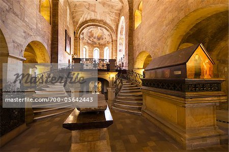 Interior of St. George's Basilica, Prague Castle, Prague, Czech Republic