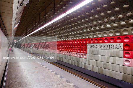 Staromestska Metro Station, Prague, Czech Republic