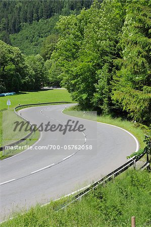 Winding Rural Road, Upper Bavaria, Germany