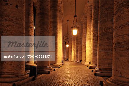 Saint Peter's Basilica Colonnade, Saint Peter's Square, Vatican City, Rome, Italy