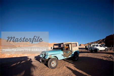 Jeeps in Desert, Dahab, Egypt