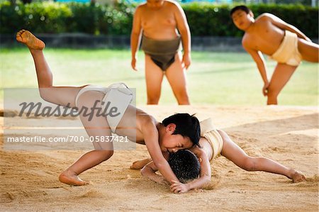 Young Sumo Wrestlers, Tokunoshima, Kagoshima Prefecture, Japan Young Sumo Wrestlers, Tokunoshima, Kagoshima Prefecture, Japan