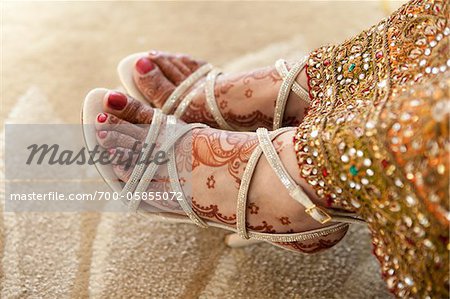 Close-Up of Bride's Feet