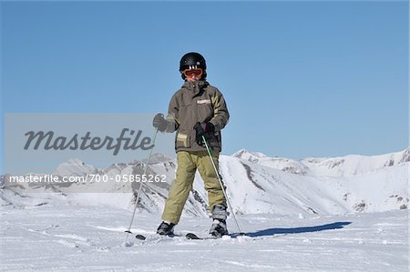 Boy Skiing, La Foux d'Allos, Allos, France