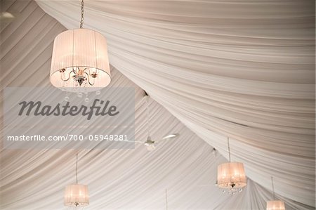 Chandeliers Hanging in Reception Hall