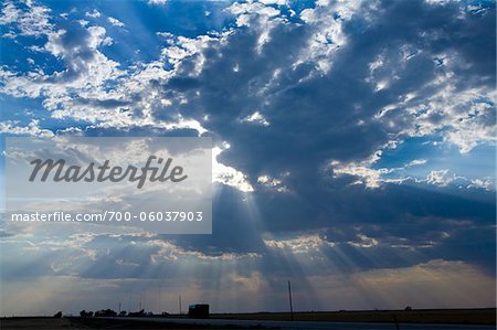 Sunrays Breaking Through Clouds