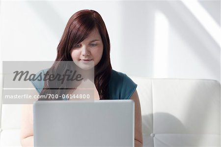 Woman Using Laptop