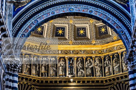 Architectural Interior of Siena Cathedral, Siena, Tuscany, Italy