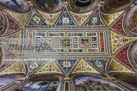 Ceiling of Piccolomini Library, Siena Cathedral, Siena, Tuscany, Italy Ceiling of Piccolomini Library, Siena Cathedral, Siena, Tuscany, Italy