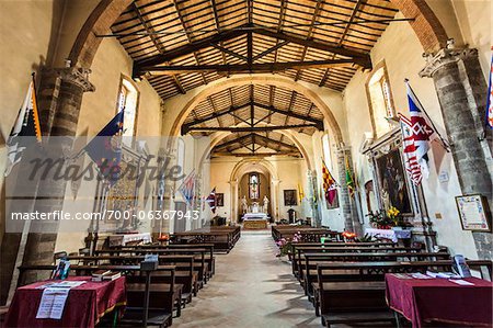 Interior of Sant'Egidio Church, Montalcino, Val d'Orcia, Tuscany, Italy