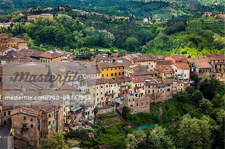 Overview of San Miniato, Province of Pisa, Tuscany, Italy