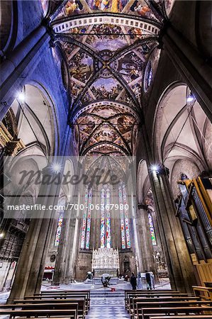 Interior of Arezzo Cathedral, Arezzo, Tuscany, Italy