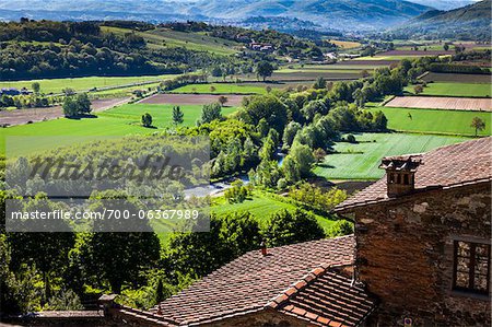 Overview from Rooftop, Poppi, Province of Arezzo, Tuscany, Italy