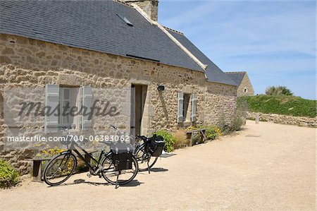 Bicycles Parked Outside of Home