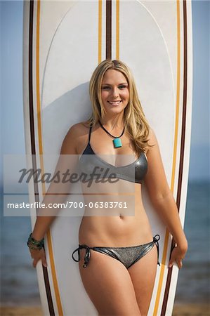 Portrait of Surfer with Surfboard