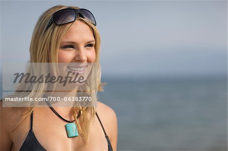 Portrait of Woman on Beach