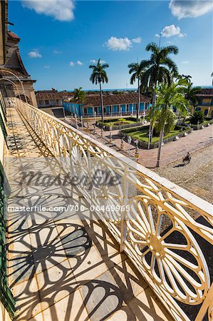 Ornamental Balcony Railing Overlooking Plaza Mayor, Trinidad, Cuba