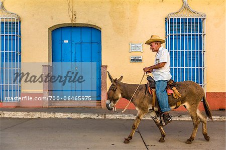 Man Riding Donkey, Trinidad, Cuba