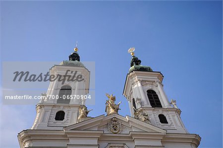 Towers of Mariahilferkirche Church, Graz, Austria