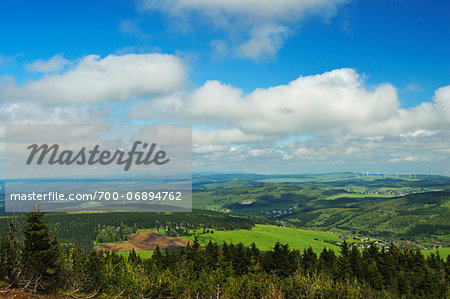 View from Fichtelberg of Erzgebirge, Saxony, Germany, Europe